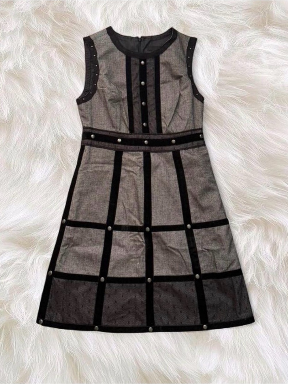 Anna Sui for Target Studded Caged Dress in Gray and Black
